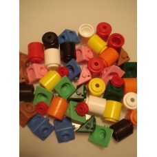 3.4cm Cylinder and Triangle (Bag of 40 - 10 colours)